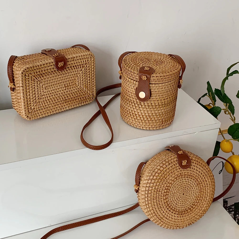 PARISIENNE - BAG ADJUSTABLE STRAP RATTAN