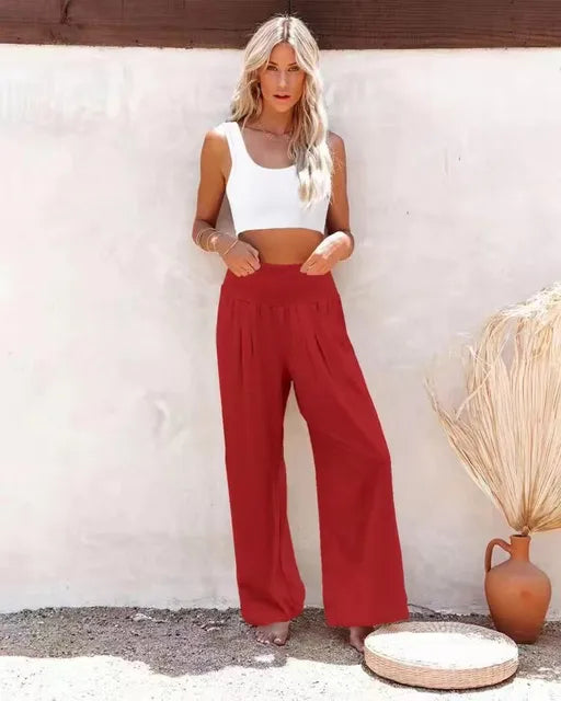 BELEZA - PANTALON DÉCONTRACTÉ EN COTON ET CHANVRE POUR FEMME