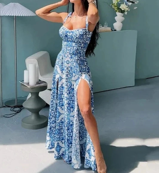 BLUECHIC - ROBE LONGUE SANS MANCHES POUR FEMMES